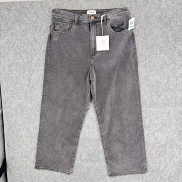 Pistola Jeans Cassie Super High Rise Straight Leg Crop Memento Gray Size 31 - Picture 2 of 8